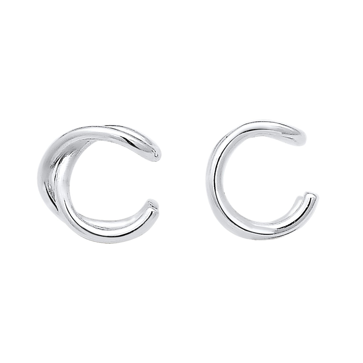 Silver Perhiasan Wanita Perak Asli - Silver Anting Ear Cuff Geo Basic Minimalist