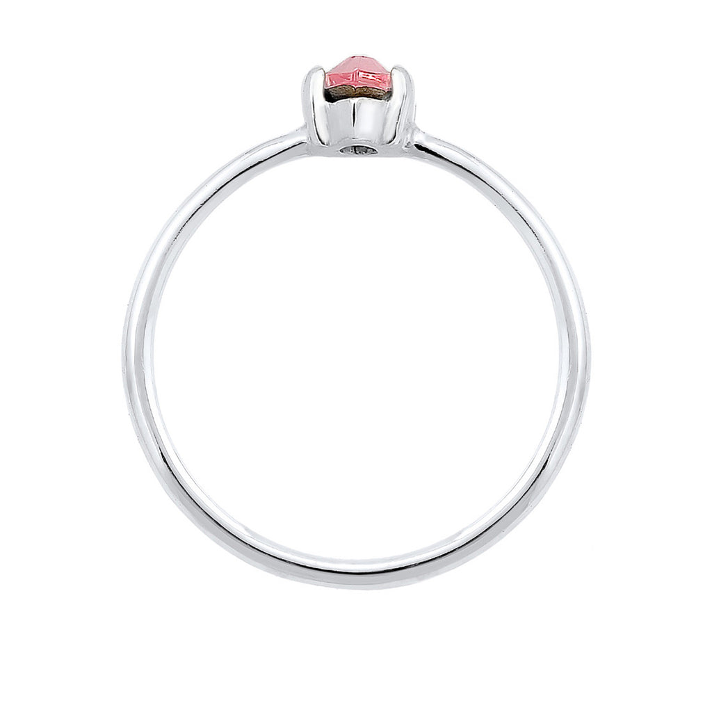 Rose Perhiasan Wanita Perak Asli - Silver Cincin Kristal Klasik