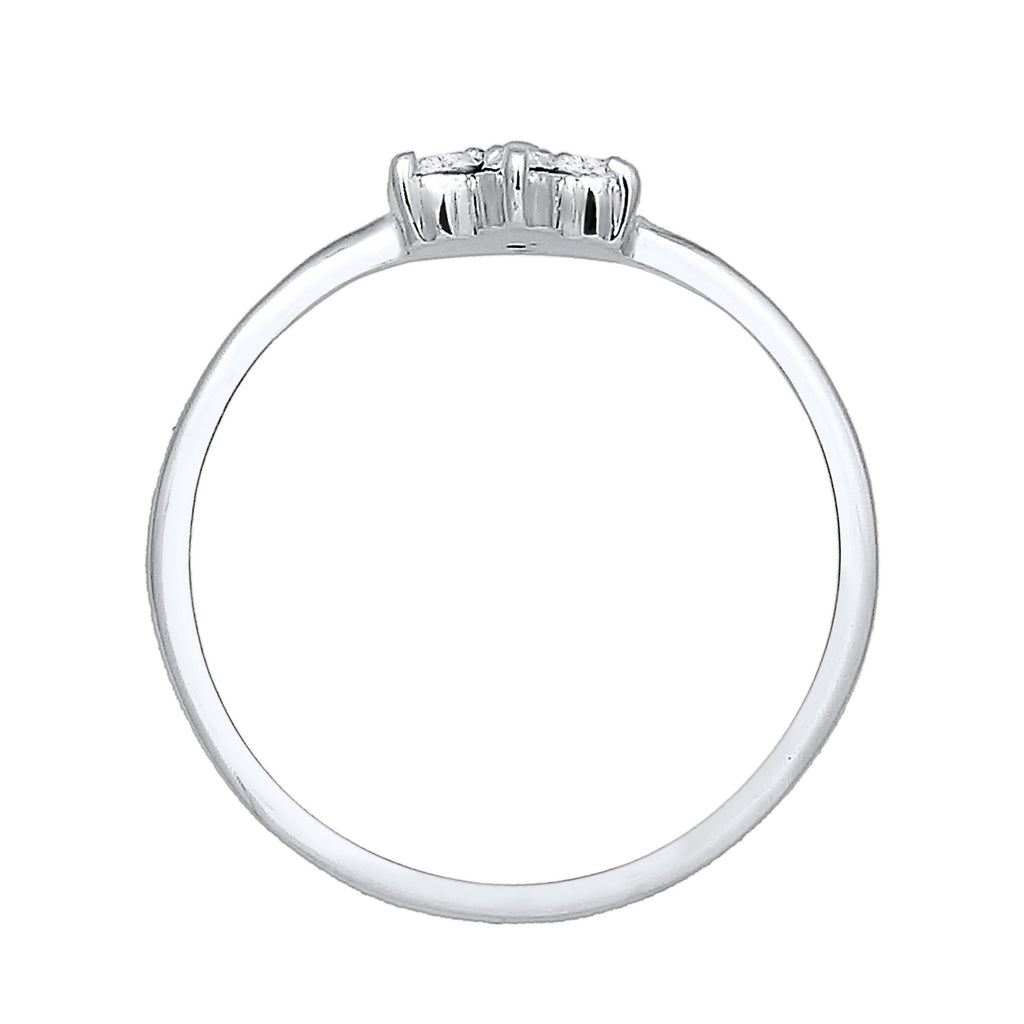 Silver Cincin Perhiasan Perak 925 Wanita Synthetic Pearl Flower