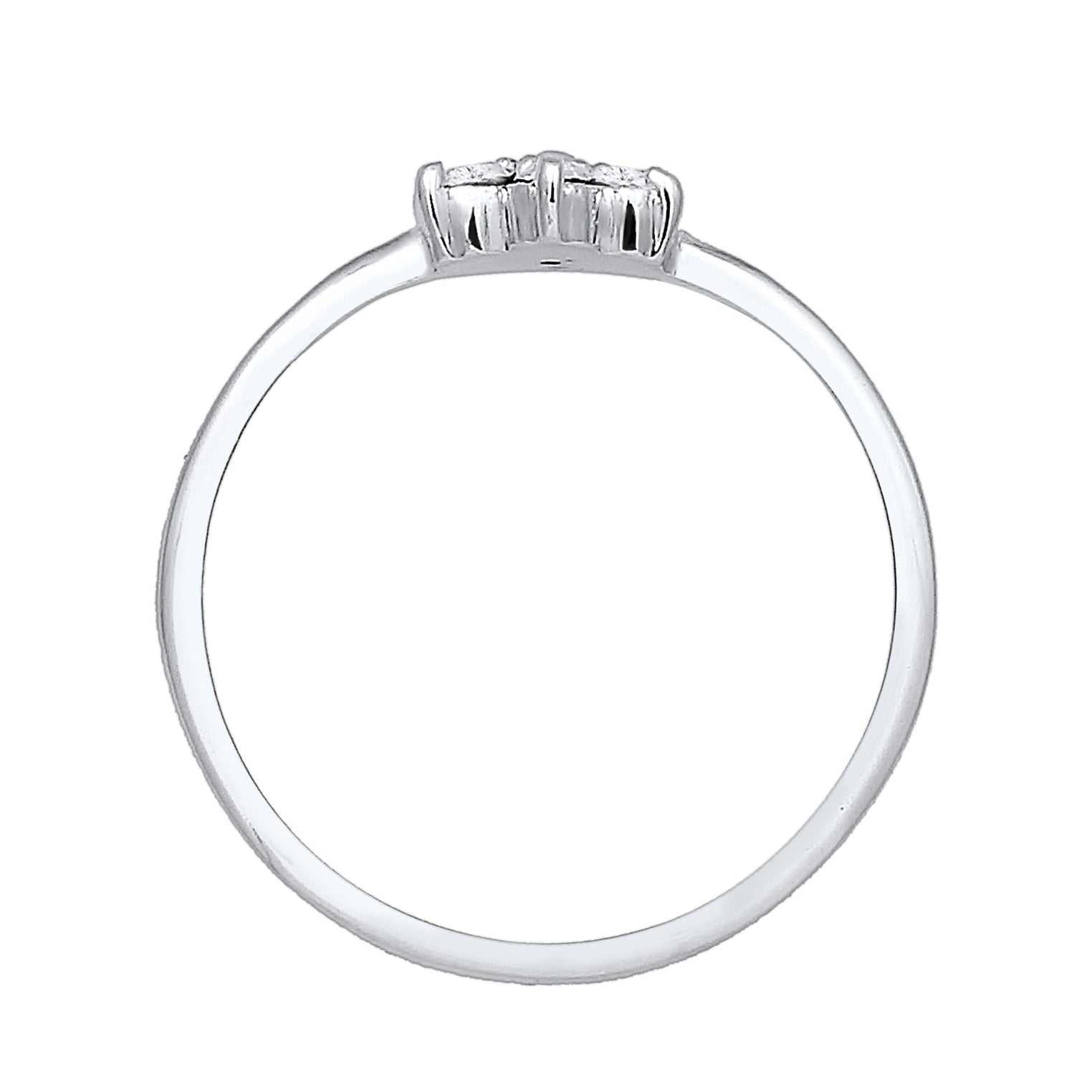 Silver Cincin Perhiasan Perak 925 Wanita Synthetic Pearl Flower