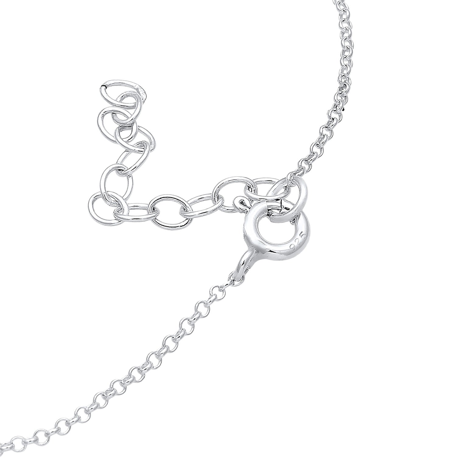 Silver Perhiasan Wanita Perak Asli - Silver Gelang Circle Geo Basic Crystal