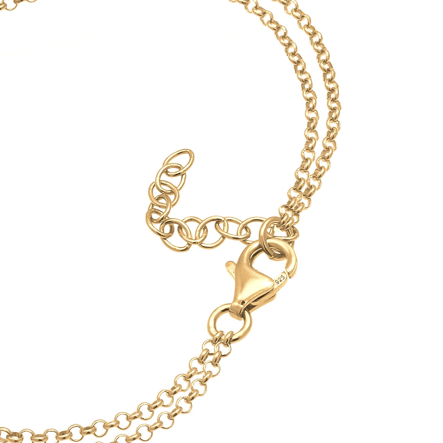 Gold Perhiasan Wanita Perak Asli - Silver Gelang Heart Love Infinity Gold Plated
