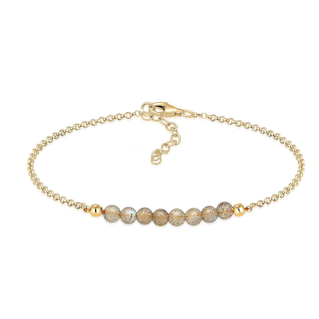 Gold Gelang Perhiasan Perak 925 Wanita Boho Labradorite Gold Plated