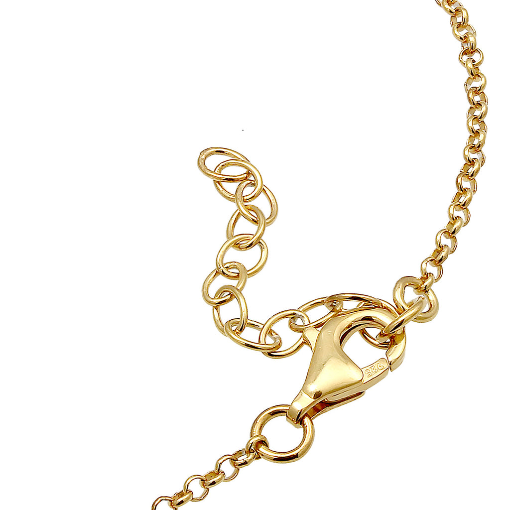 Gold Gelang Perhiasan Perak 925 Wanita Boho Labradorite Gold Plated