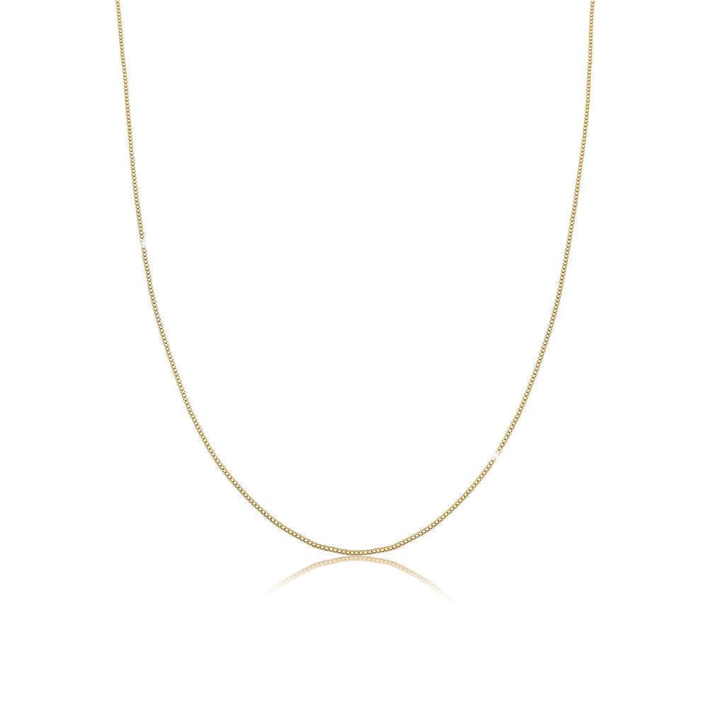 Gold Perhiasan Wanita Perak Asli - Silver Kalung  Basic Trend Combinable Lapis Emas