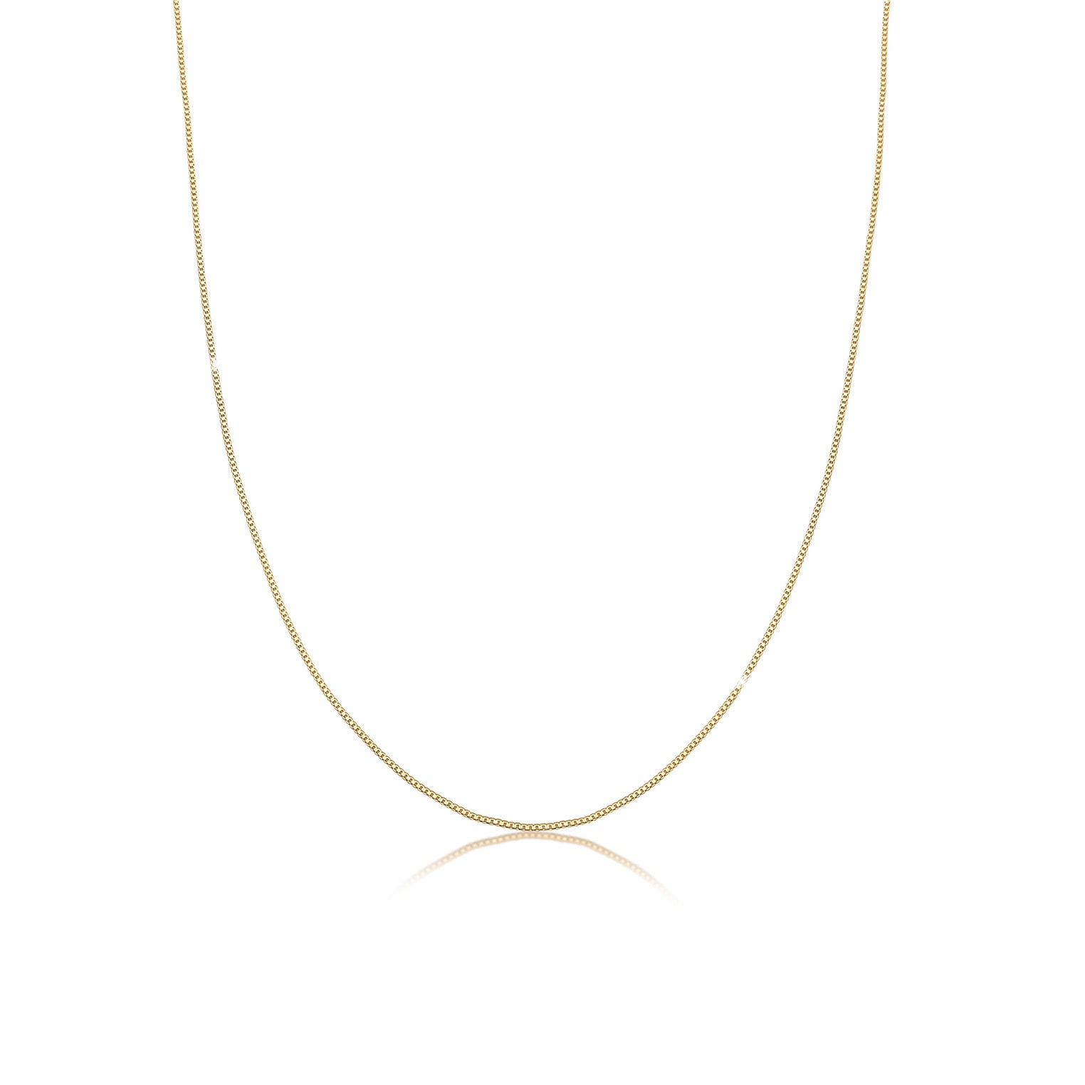 Gold Perhiasan Wanita Perak Asli - Silver Kalung  Basic Trend Combinable Lapis Emas