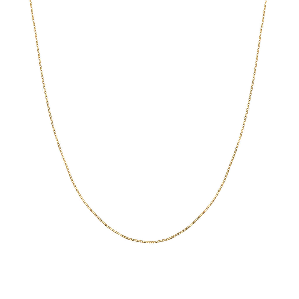 Gold Perhiasan Wanita Perak Asli - Silver Kalung  Basic Trend Combinable Lapis Emas