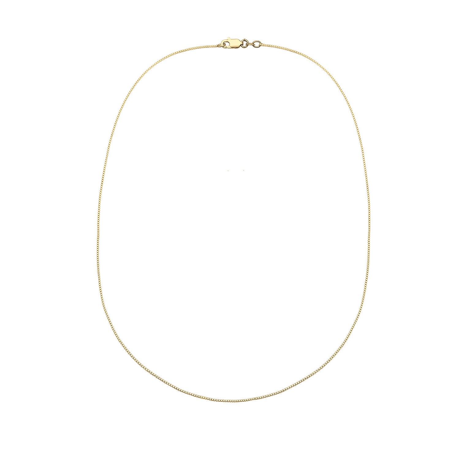 Gold Perhiasan Wanita Perak Asli - Silver Kalung  Basic Trend Combinable Lapis Emas