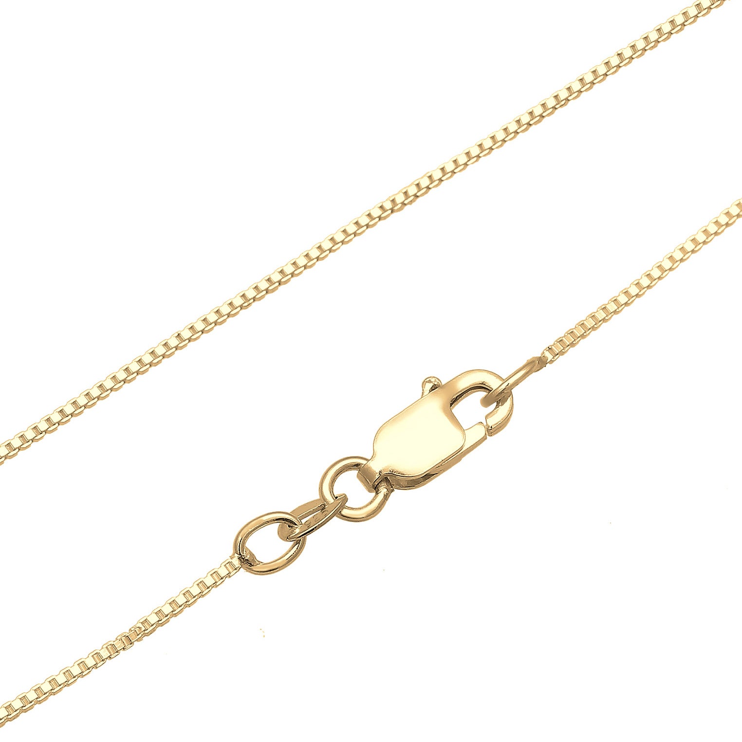 Gold Perhiasan Wanita Perak Asli - Silver Kalung  Basic Trend Combinable Lapis Emas