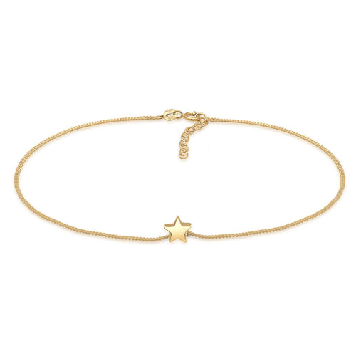Gelang kaki perak 925 dengan motif bintang elegan Elli Jewelry