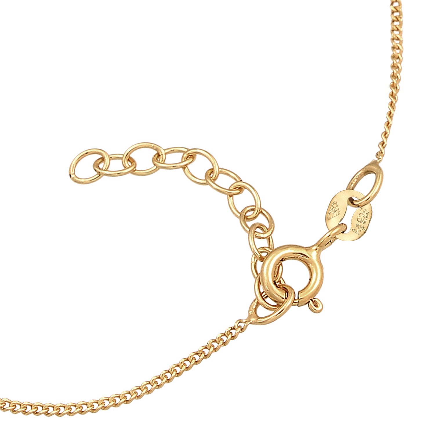 Gold Perhiasan Wanita Perak Asli - Silver Gelang Kaki Star Astro Gold Plated