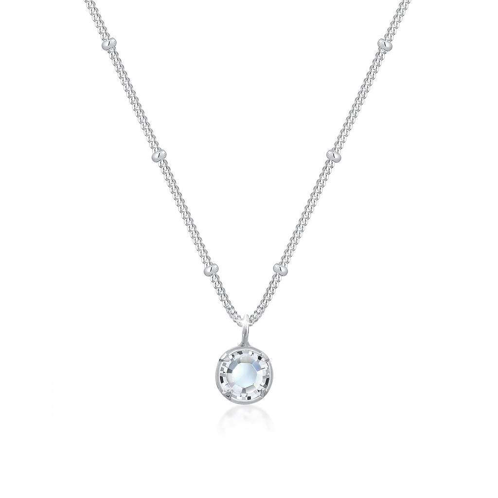 Silver Perhiasan Wanita Perak Asli - Silver Kalung   Elegant Crystals