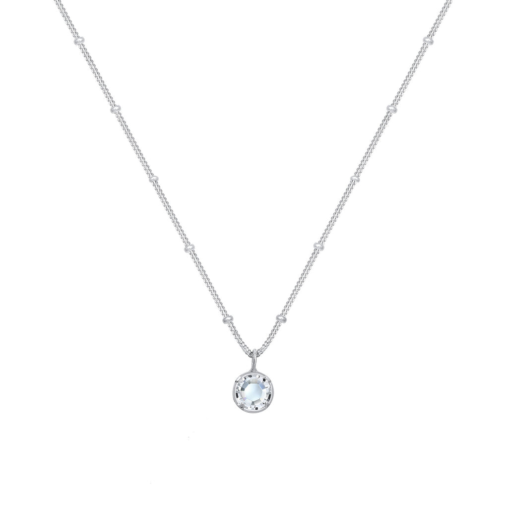 Silver Perhiasan Wanita Perak Asli - Silver Kalung   Elegant Crystals