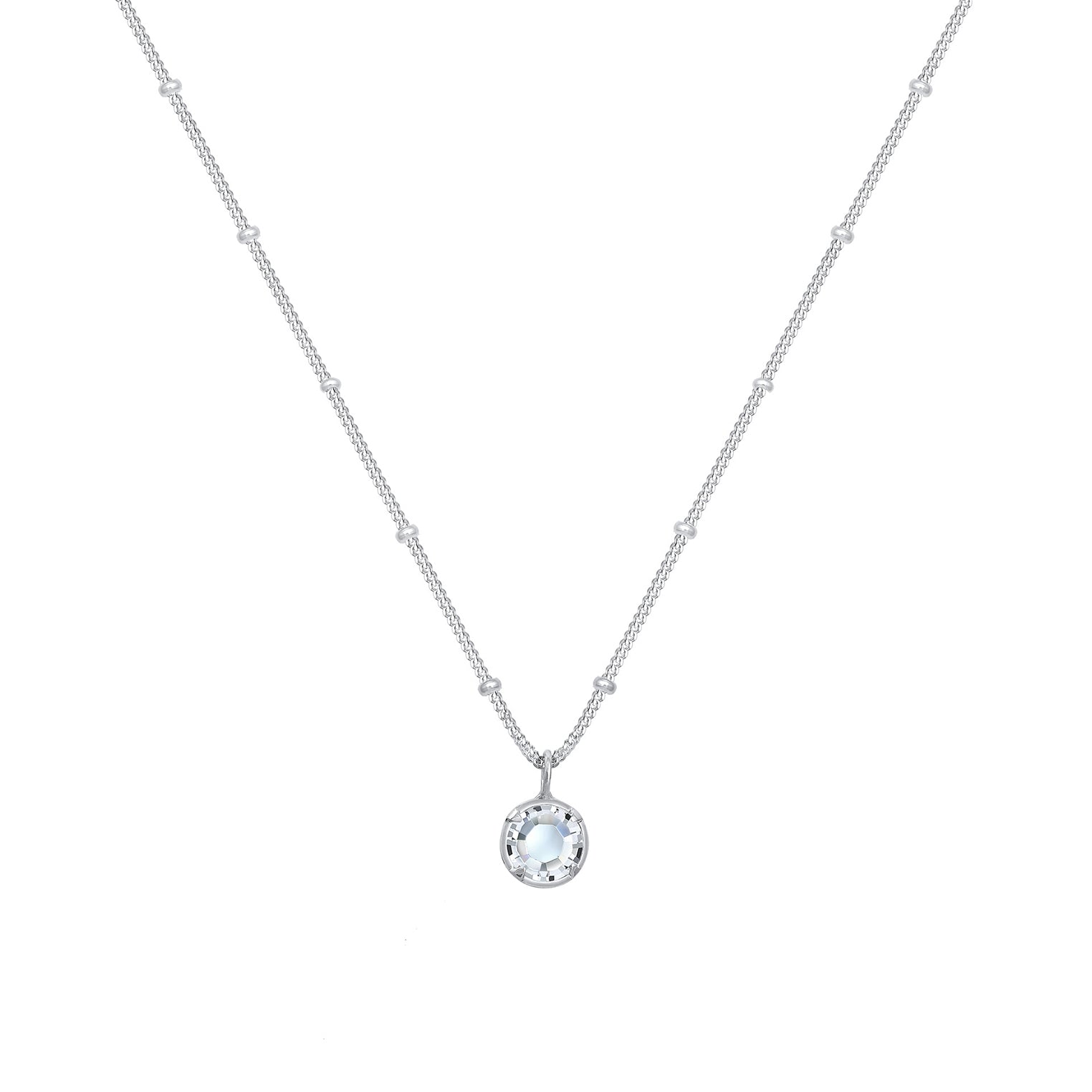 Silver Perhiasan Wanita Perak Asli - Silver Kalung   Elegant Crystals