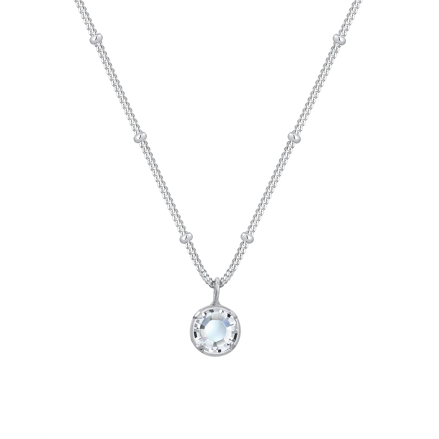 Silver Perhiasan Wanita Perak Asli - Silver Kalung   Elegant Crystals