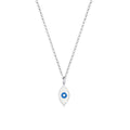 Silver Kalung Perhiasan Perak 925 Wanita Evil Eye Symbol Enamel