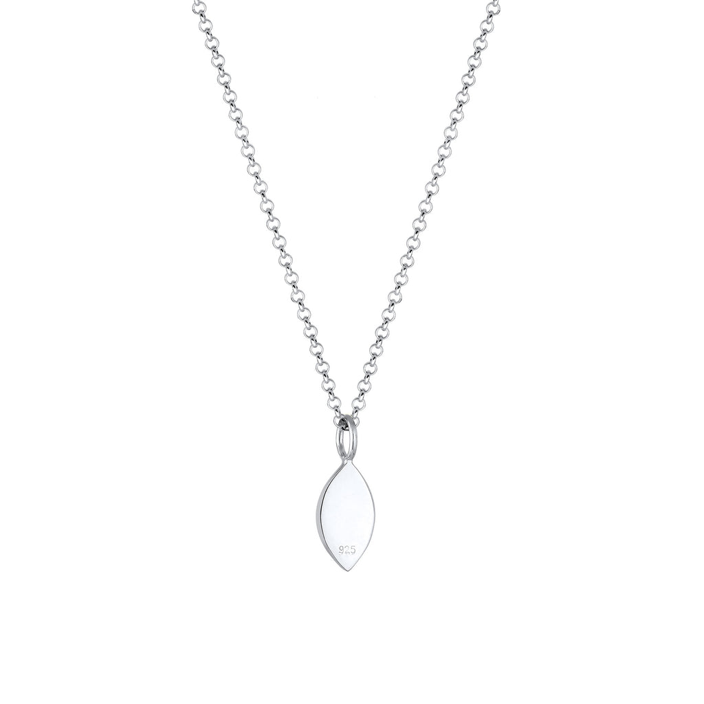 Silver Kalung Perhiasan Perak 925 Wanita Evil Eye Symbol Enamel