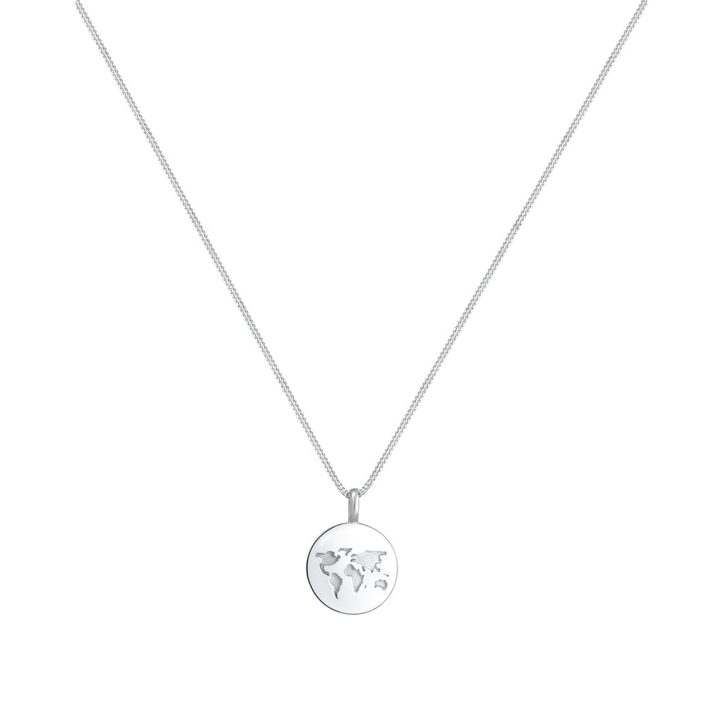 Silver Kalung Perhiasan Perak 925 Wanita Globe Platelet