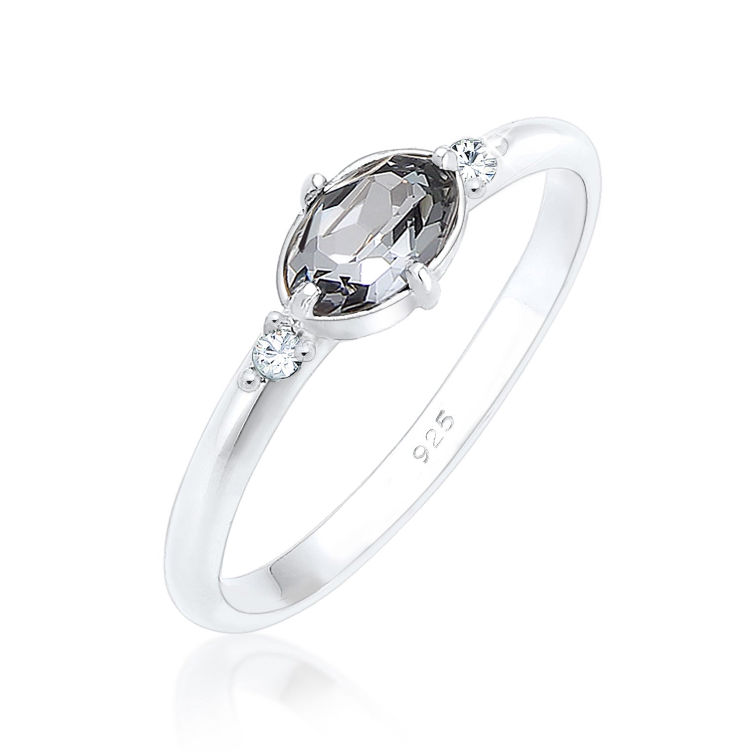 Silver Cincin Perhiasan Perak 925 Wanita Vintage Crystals