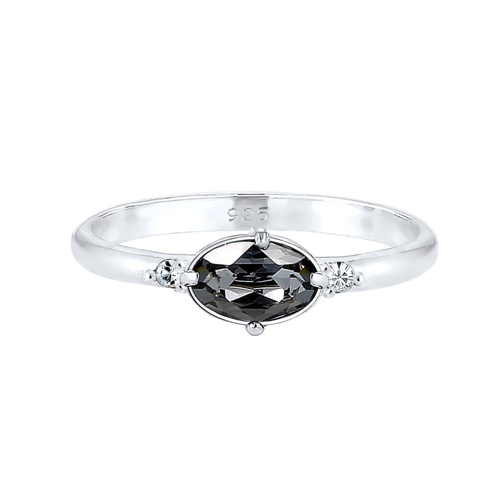 Silver Cincin Perhiasan Perak 925 Wanita Vintage Crystals