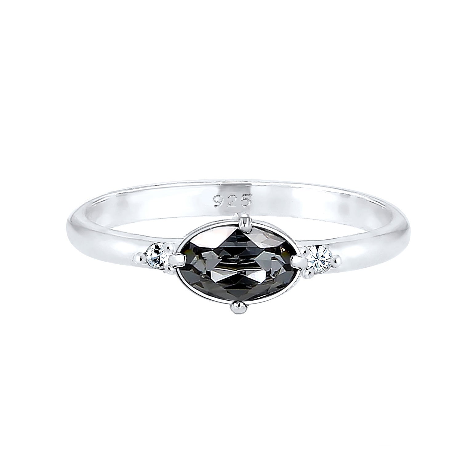 Silver Cincin Perhiasan Perak 925 Wanita Vintage Crystals