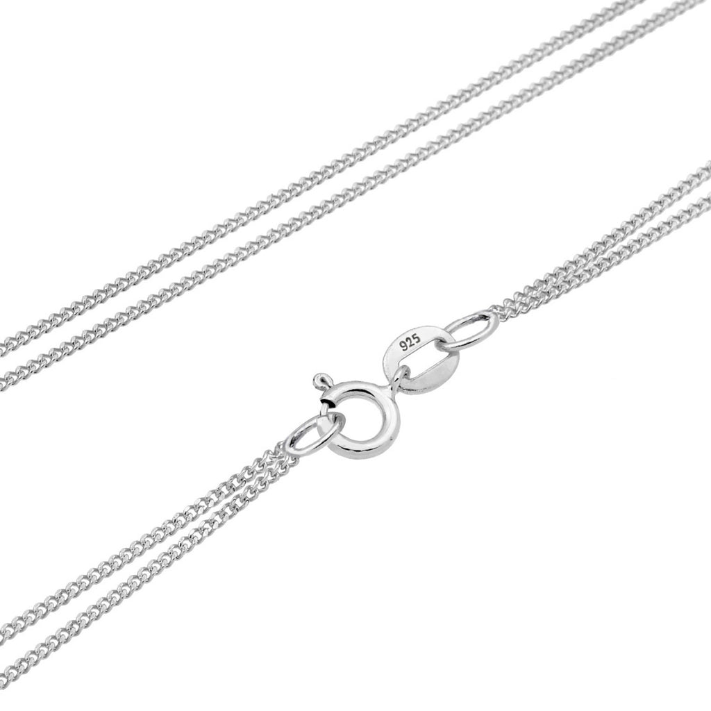 Silver Perhiasan Wanita Perak Asli - Silver Kalung Layer Crystal