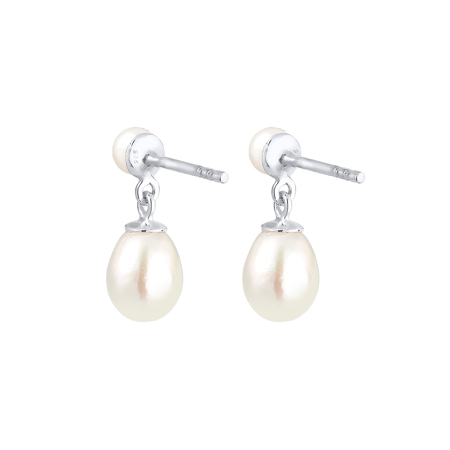 Silver Perhiasan Wanita Perak Asli - Silver Anting Ear Hanger Precious with Freshwater Pearls