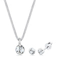 Set perhiasan perak 925 dengan liontin kristal elegan Elli Jewelry