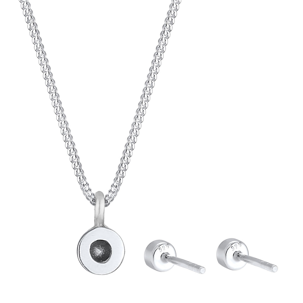 Silver Perhiasan Wanita Perak Asli - Silver Perhiasan Set Solitaire Classic Crystal