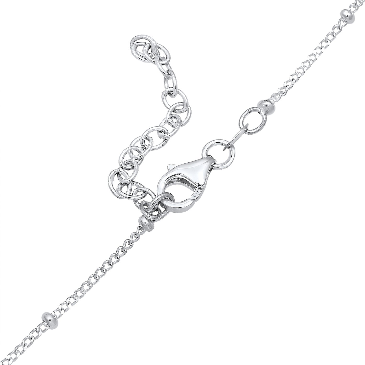 Silver Perhiasan Wanita Perak Asli - Silver Kalung  Choker Ball Cross Faith Basic