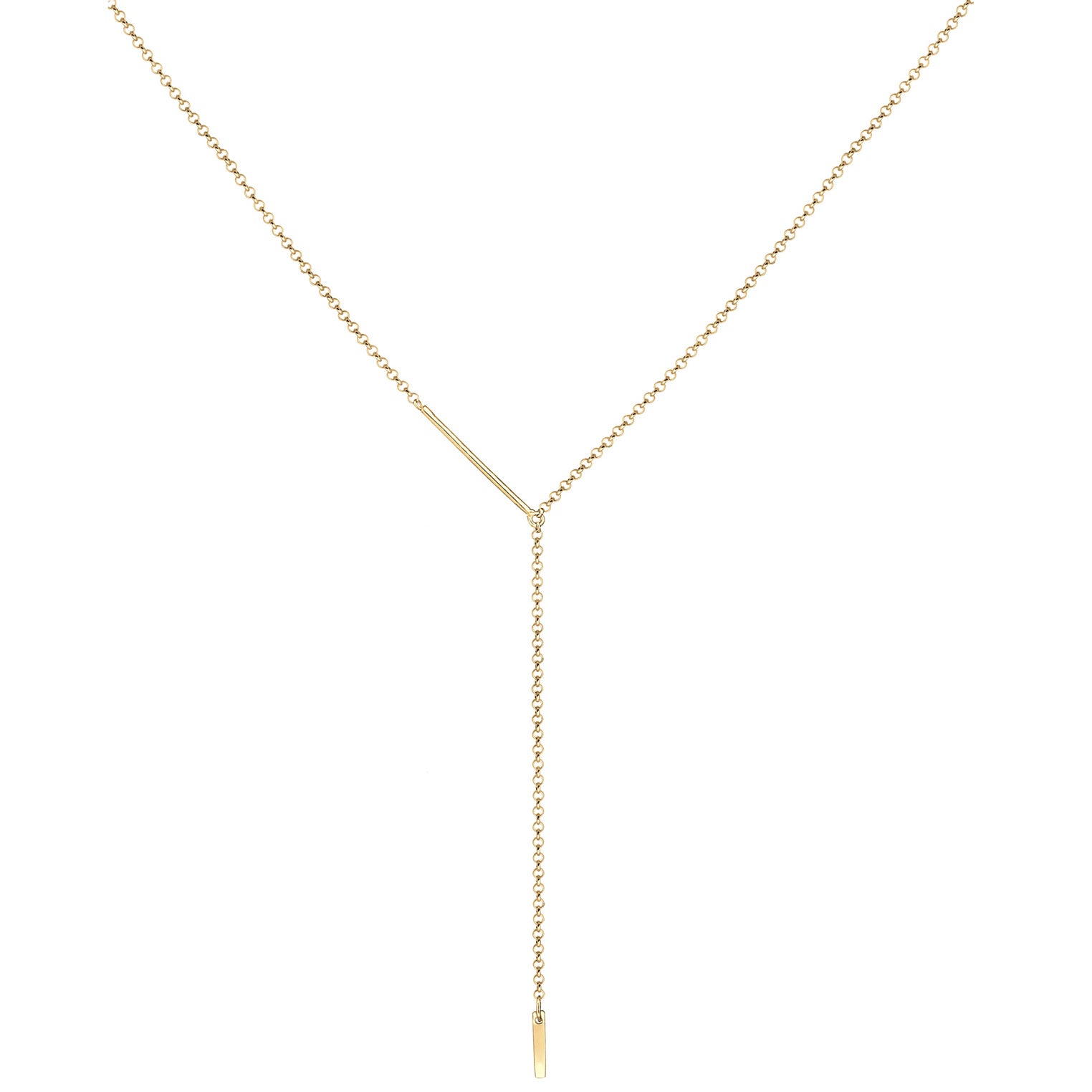 Gold Perhiasan Wanita Perak Asli - Silver Kalung  Figaro Y-Chain Layer Look