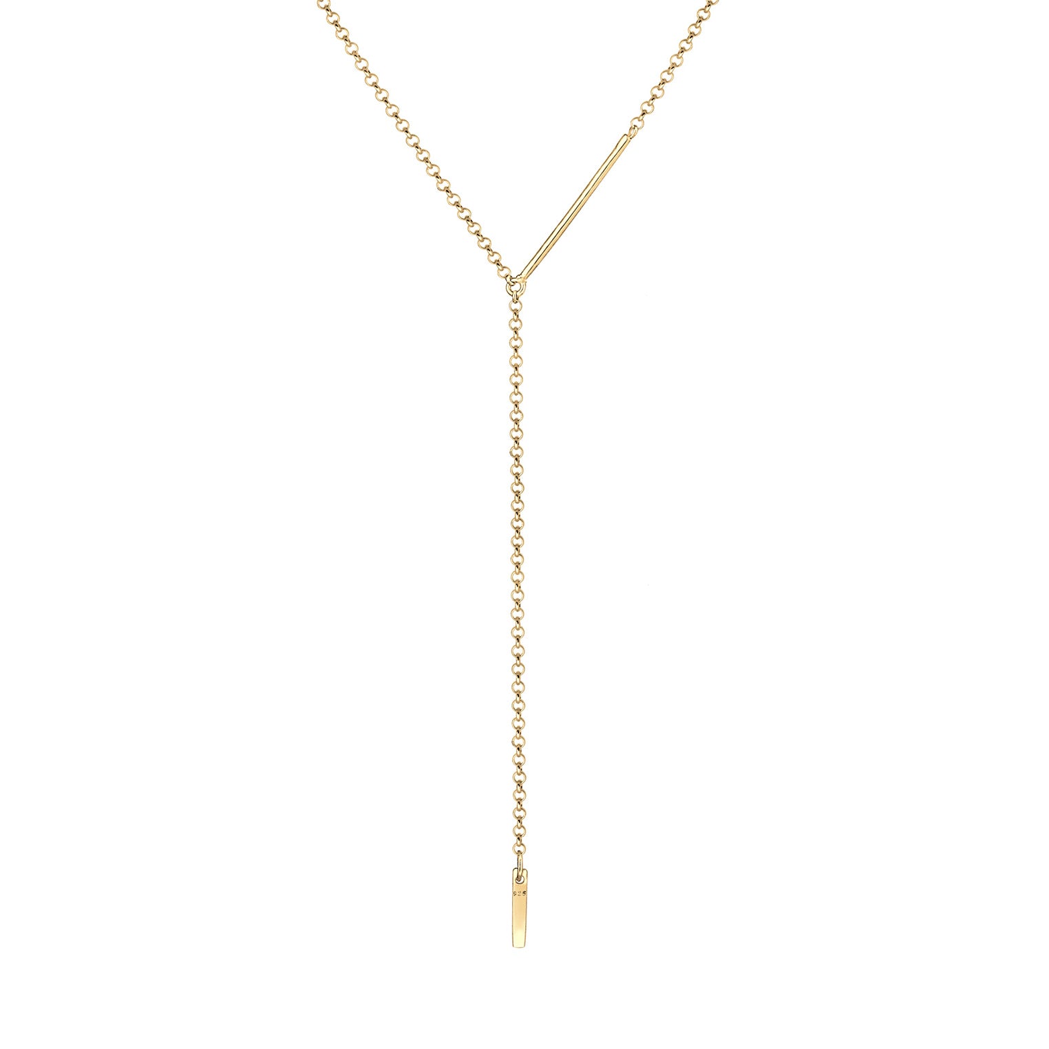 Gold Perhiasan Wanita Perak Asli - Silver Kalung  Figaro Y-Chain Layer Look