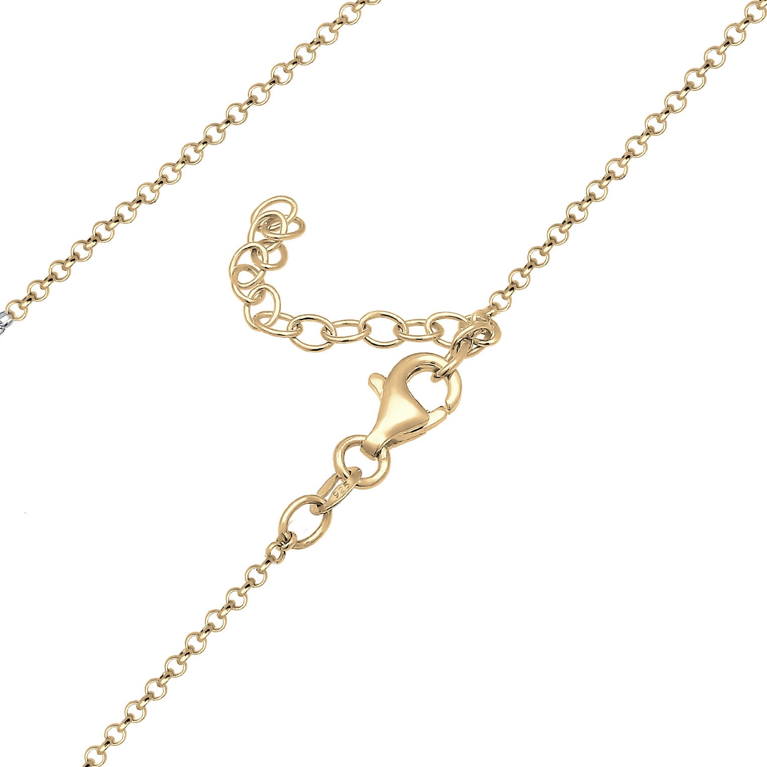 Gold Perhiasan Wanita Perak Asli - Silver Kalung  Figaro Y-Chain Layer Look