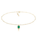 Kalung perak 925 dengan gemstone green quartz elegan Elli Jewelry