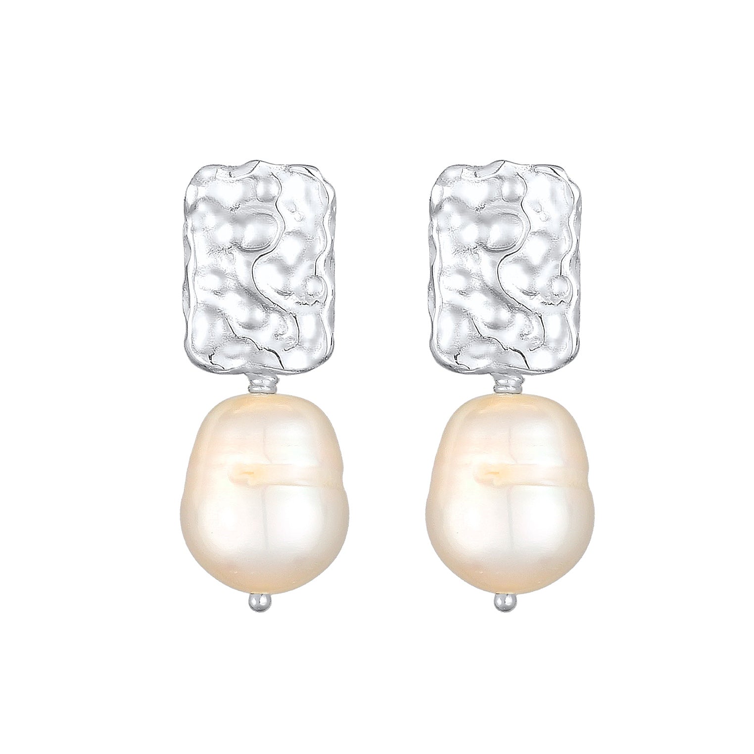Silver Perhiasan Wanita Perak Asli - Silver Anting Elegant Dangle with Freshwater Pearls