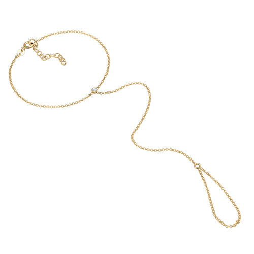 Gold Gelang Perhiasan Perak 925 Wanita Handchain Basic Crystals Gold Plated