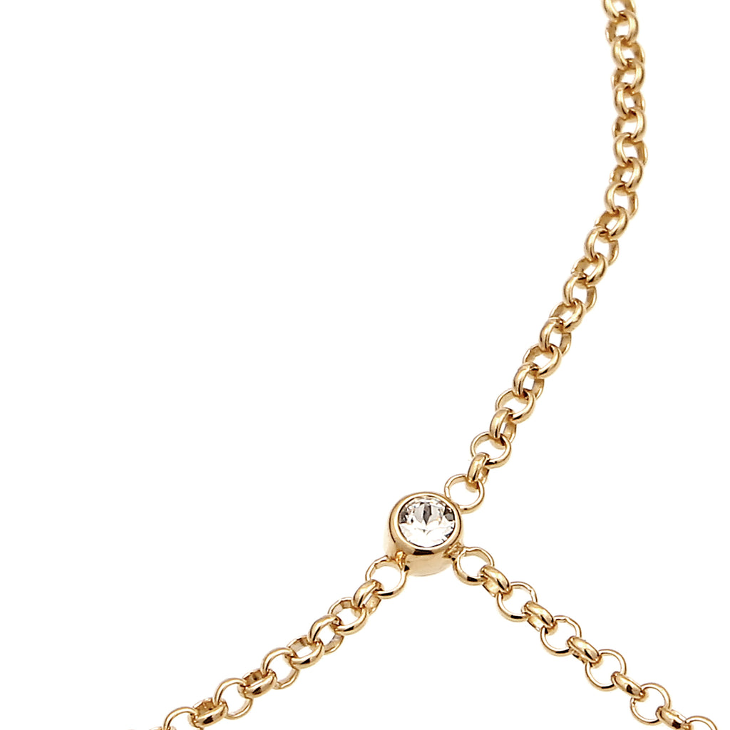 Gold Gelang Rantai Bracelet Perak 925 Lapis Emas Wanita Kristal Swarovski®