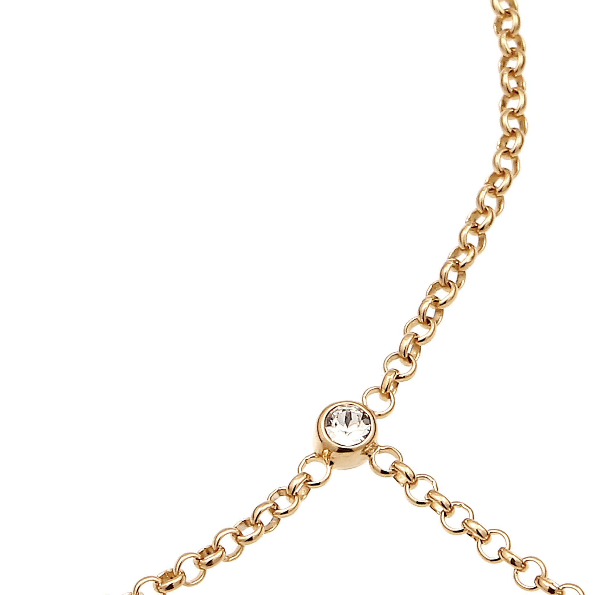 Gold Gelang Rantai Bracelet Perak 925 Lapis Emas Wanita Kristal Swarovski®
