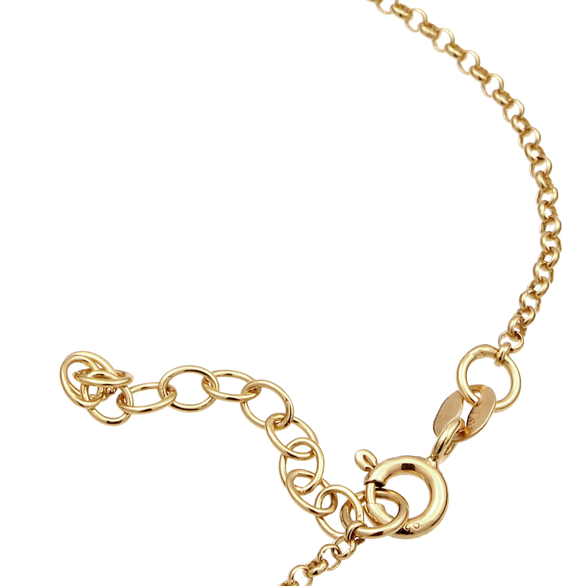 Gold Gelang Rantai Bracelet Perak 925 Lapis Emas Wanita Kristal Swarovski®