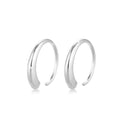 Silver Anting Perhiasan Perak 925 Wanita Hoops Geo Basic Blogger Plain