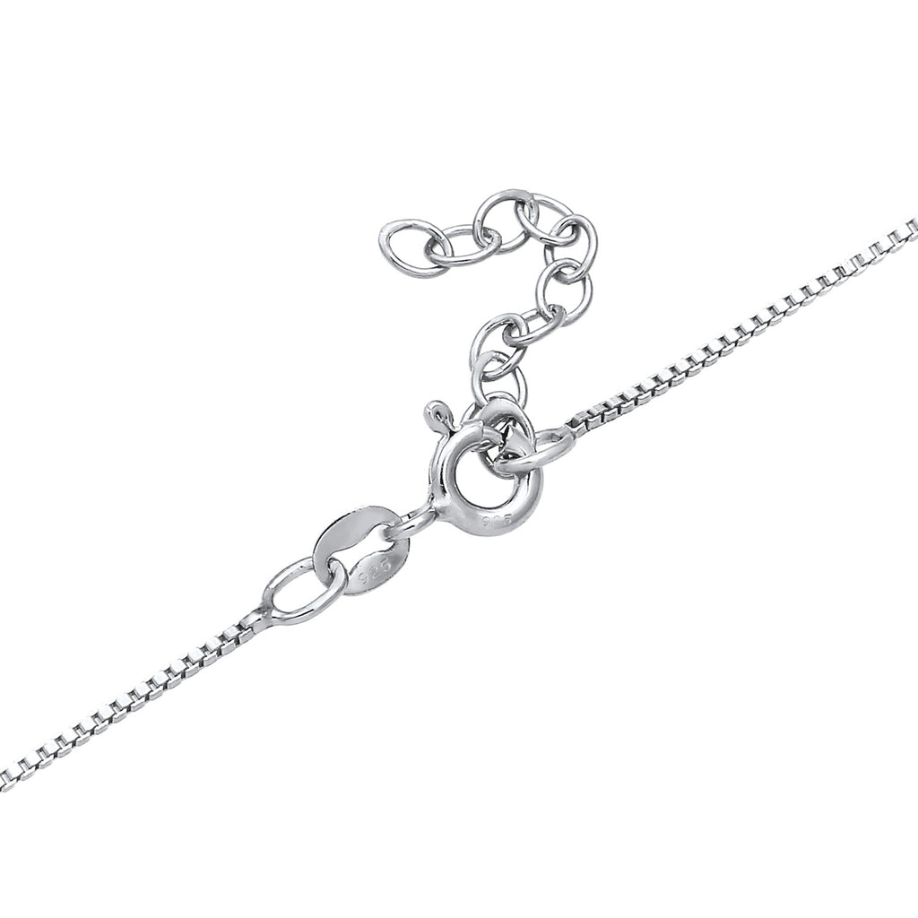 Silver Perhiasan Wanita Perak Asli - Silver Kalung  Rectangle Pedant Geo Look Basic Minimal