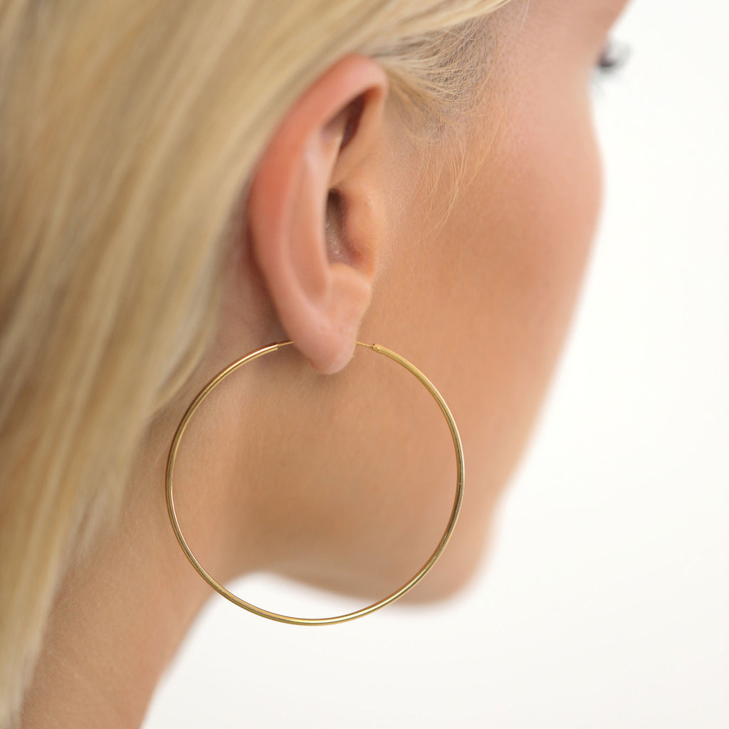 Gold Anting Perhiasan Perak 925 Wanita Creole Classic Gold Plated
