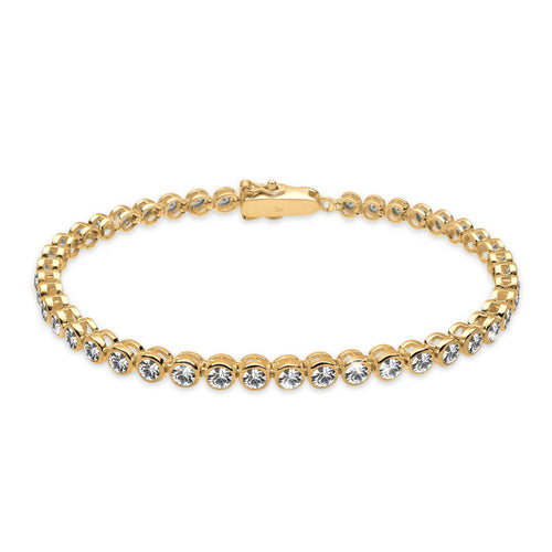 Gelang perak 925 lapis emas dengan kristal elegan Elli Jewelry