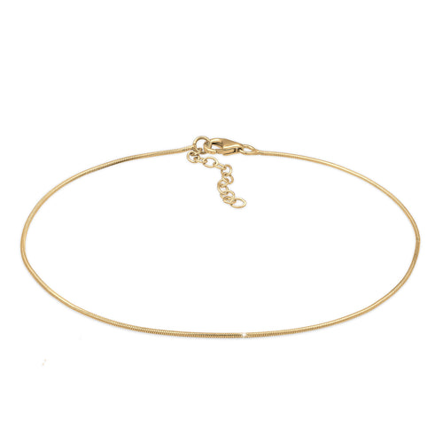 Gelang kaki perak 925 dengan chain desain timeless elegan Elli Jewelry