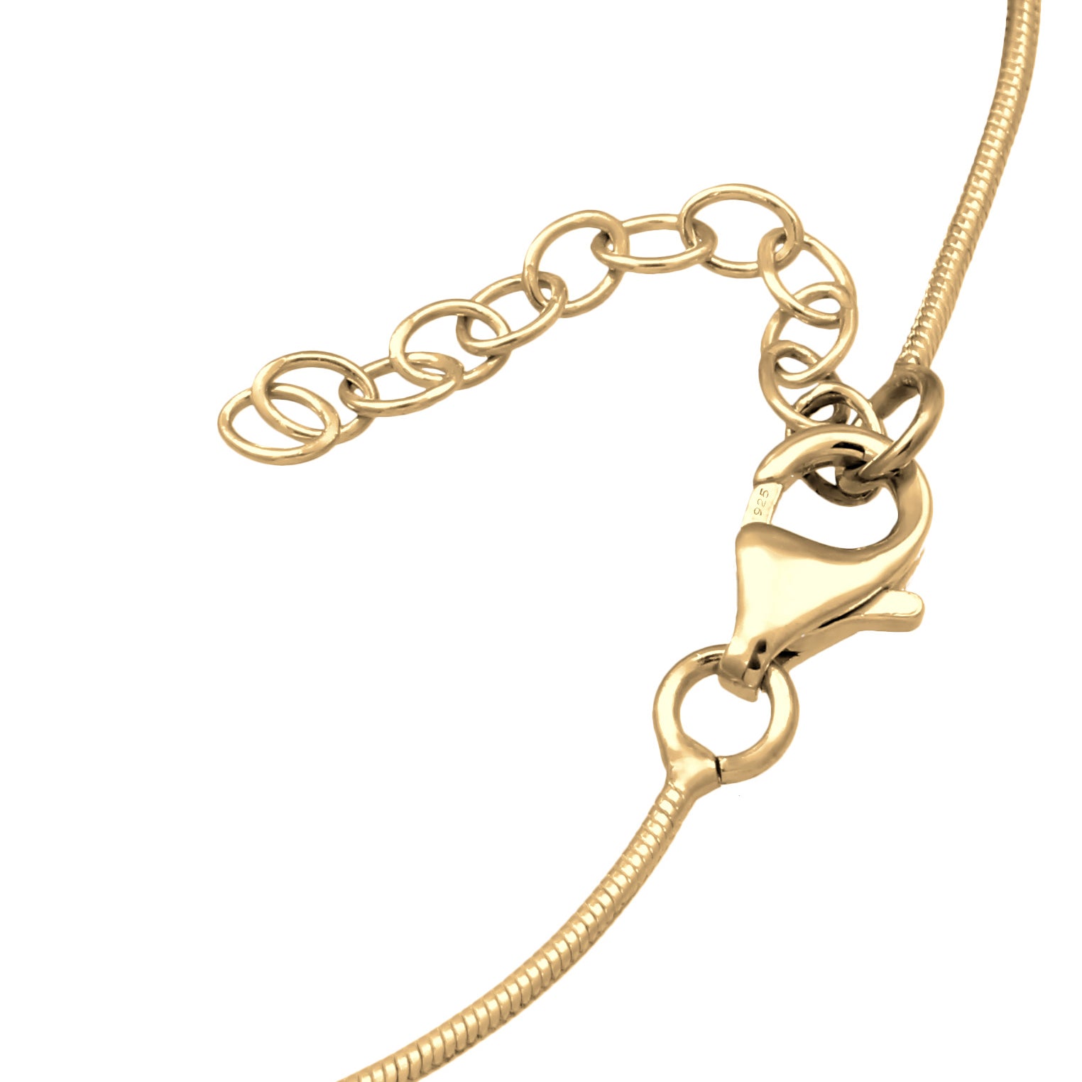 Gold Perhiasan Wanita Perak Asli - Silver Gelang Kaki Snake Chain Gold Plated