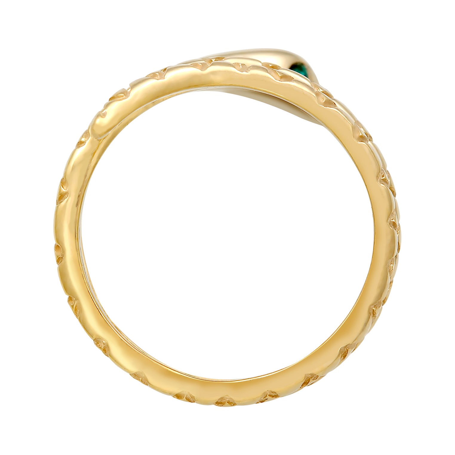 Gold Perhiasan Wanita Perak Asli - Silver Cincin Wrap Snake Gold Plated