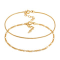 Gold Gelang Perhiasan Perak 925 Wanita Figaro Round Filigree Gold Plated