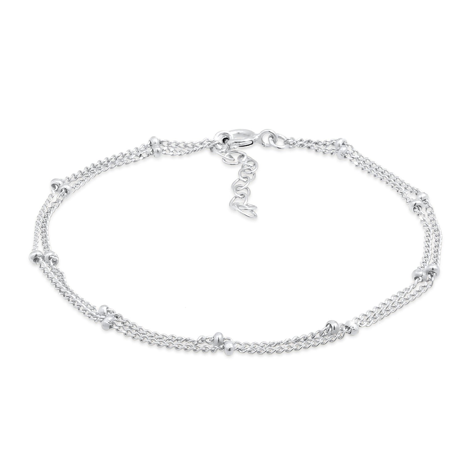 Silver Gelang Perhiasan Perak 925 Wanita Layer Ball Chain