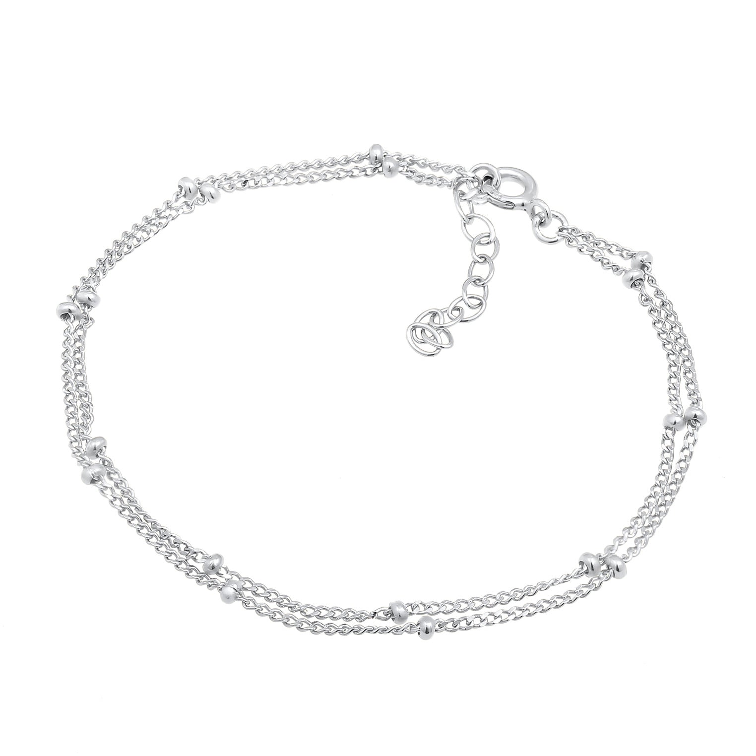 Silver Gelang Perhiasan Perak 925 Wanita Layer Ball Chain