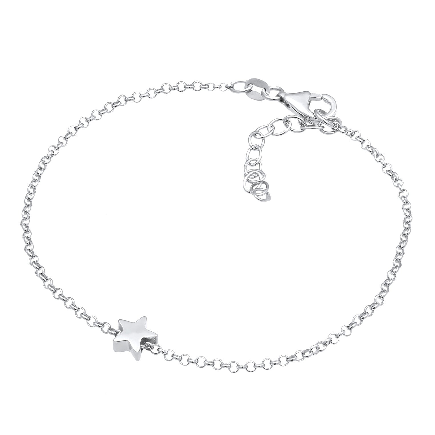 Silver Perhiasan Wanita Perak Asli - Silver Gelang Chain Star Pendant Astro